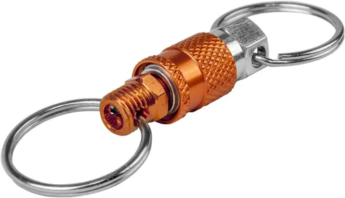 Vista 2 de Freeman KEYQC3 - Llavero de acoplador extraíble con 2 anillos divididos, paquete de 3, unisex para adultos, naranja, pequeño
