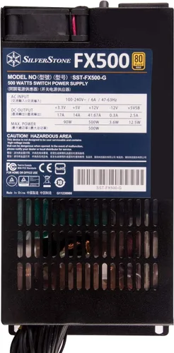 Vista 10 de Silverstone Technology FX500-G, fuente de alimentación Flex ATX de 500W 80 Plus Gold, SST-FX500-G