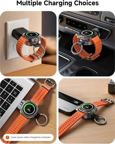 Vista 5 de Cargador portátil giratorio para Galaxy Watch Ultra/8, no para reloj 9