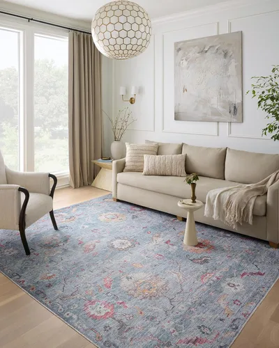 Vista 10 de Loloi Elysium Collection ELY-03 - Alfombra de área carbón/multi de 7'-6" x 9'-6