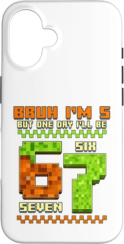 Vista 32 de Bruh I'm 5 But One-Day I'll Be 67 Retro 5th Birthday Kids Case for iPhone 17