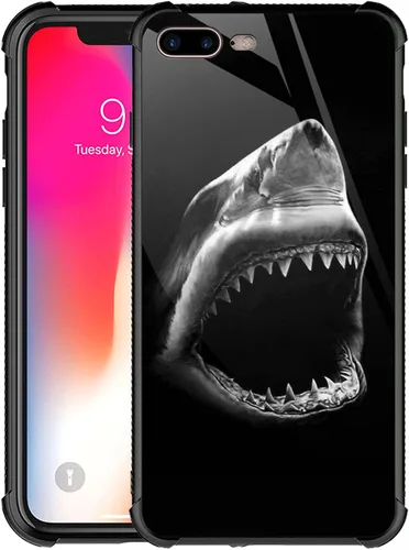 Vista 35 de Funda compatible con iPhone 8 Plus, diseño de elefantes africanos para iPhone 7 Plus, diseño de patrón a prueba de golpes, antiarañazos, carcasa