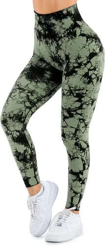 Vista 7 de A AGROSTE Leggings de entrenamiento sin costuras para mujer con bolsillos, levantamiento de glúteos, leggings de gimnasio de cintura alta