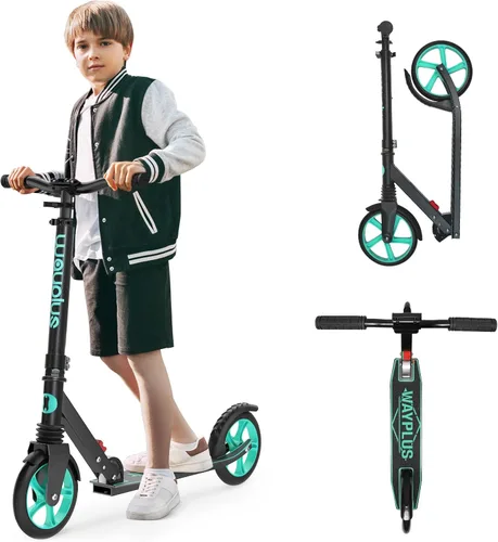 Vista 11 de WAYPLUS KS1 Kick Scooter para mayores de 6 años, niños, adolescentes y adultos. Carga máxima de 240 libras. Plegable, ligero, ruedas grandes de 8