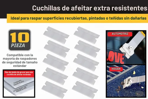 Vista 4 de Titan 17008 Juego de raspadores multiusos para maquinilla de afeitar