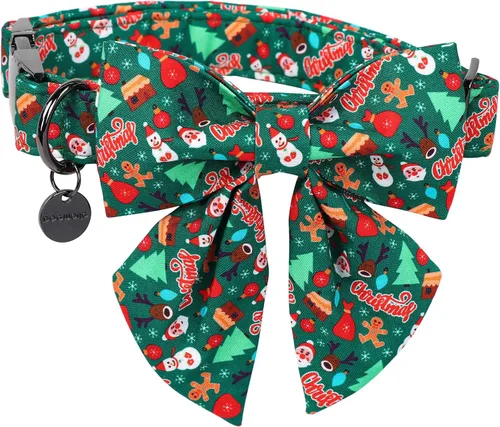 Vista 15 de DOGWONG - Collar de Acción de Gracias con Bellota y Flor para Perro, Collar de Perro de Pavo Otoñal, Collar de Calabaza de Algodón Suave y Duradero
