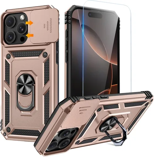 Vista 16 de Goton Funda para iPhone 14 Plus con Protector de Pantalla - Funda con Cubierta Deslizante para Cámara con Soporte de Anillo, Resistente de Grado