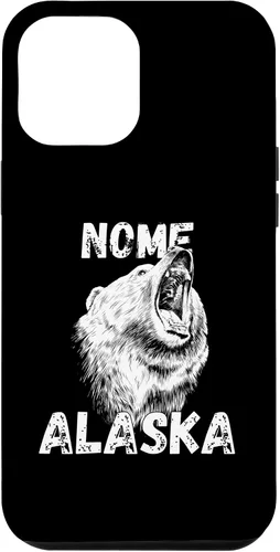 Vista 10 de Funda de recuerdo para iPhone 12 Mini Retro Nome AK Alaska City Apparel Souvenir