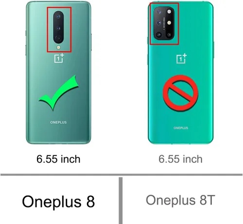 Vista 2 de Osophter Funda para Oneplus 8 [no compatible con Oneplus 8T], 1+8 funda protectora de goma TPU flexible de absorción de golpes para One Plus 8