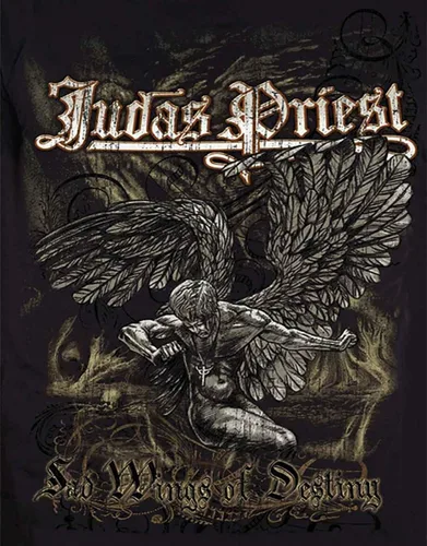 Vista 3 de Judas Priest Triste Wings of Destiny oficial hombre nuevo negro T Shirt, XXL, Negro