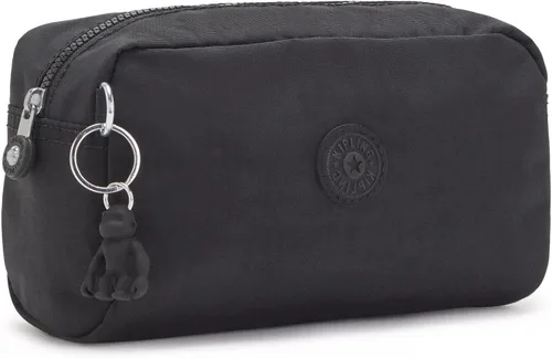Vista 5 de Kipling Gleam - Bolsa de cosméticos de peltre metálico para mujer, Negro (Black Noir)