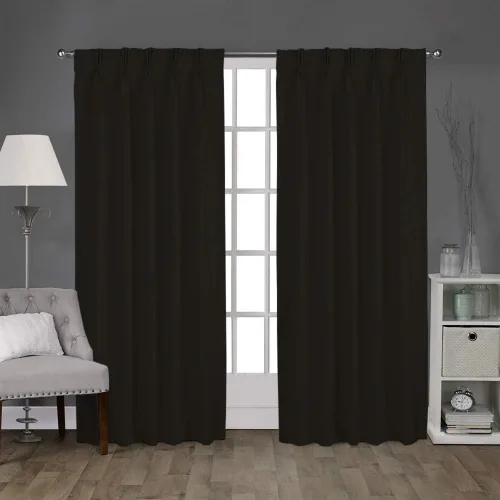 Vista 12 de Par de paneles de cortinas plisadas de doble pellizco para ventana (con 2 paneles combinados, 42 pulgadas de ancho x 45 pulgadas de largo)