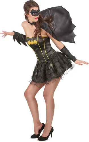 Vista 3 de Secret Wishes DC Comics Disfraz de Batman con corsé y tutú, negro, talla XS, Como se muestra
