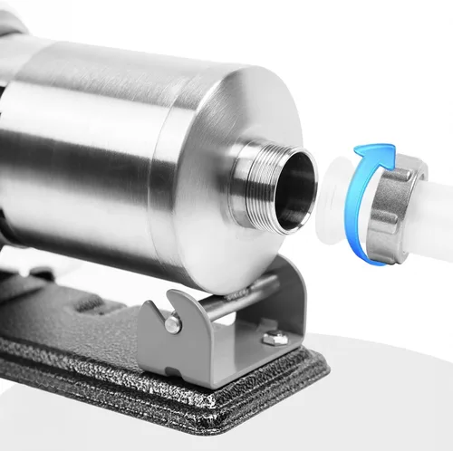 Vista 6 de 2.5 LBS Sausage Stuffer Horizontal Stainless Steel Stuffing Maker Machine Packed with 4 Stuffing Funnels