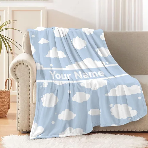 Vista 12 de Sumedha Manta de nube en blanco y negro, regalo de nube para niñas y niños, franela ligera súper suave, extra pequeña de 40 x 30 pulgadas