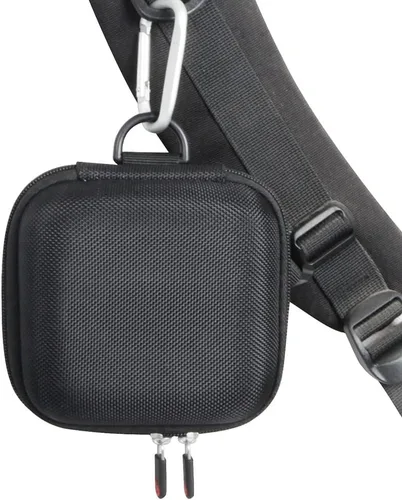 Vista 6 de Hermitshell Funda de viaje para impresora de bolsillo Phomemo M02 / Phomemo M02 Pro/Phomemo M02S (negro exterior + interior azul claro)