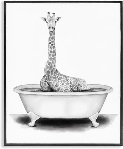 Vista 45 de Lindo conejo bebé en toallas de baño burbujas de jabón' Arte Giclée enmarcado