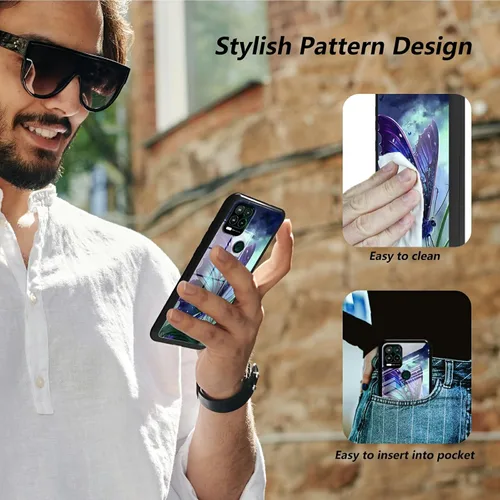Vista 382 de Funda para Motorola Moto G Stylus 5G 2021 de vidrio templado, funda negra con diseño de mujer negra africana para mujeres y hombres, antiarañazos, a