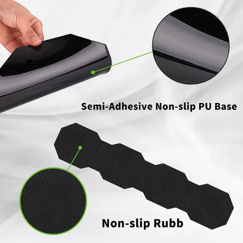 Vista 4 de Juego de reposamuñecas para teclado y mouse ergonómico para juegos (con bonitos posavasos) con espuma viscoelástica y base antideslizante, fácil