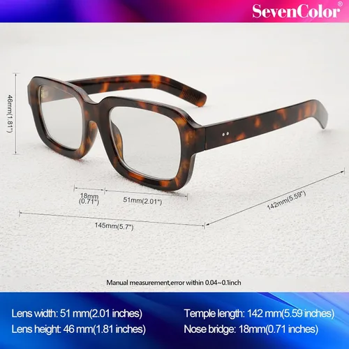 Vista 7 de Lentes cuadrados retro para mujeres y hombres, anteojos gruesos rectangulares de luz azul, anteojos gruesos estilo de los años 90