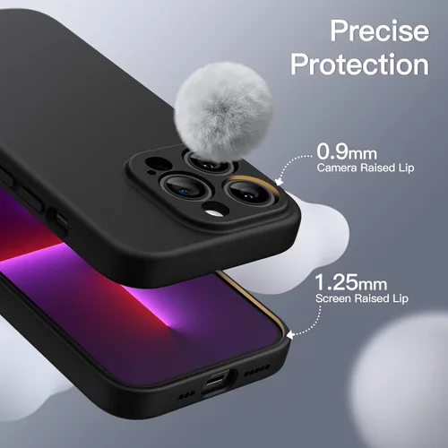 Vista 6 de JETech Funda magnética de silicona para iPhone 13 Pro de 6.1 pulgadas, compatible con MagSafe, cubierta de teléfono con protección completa