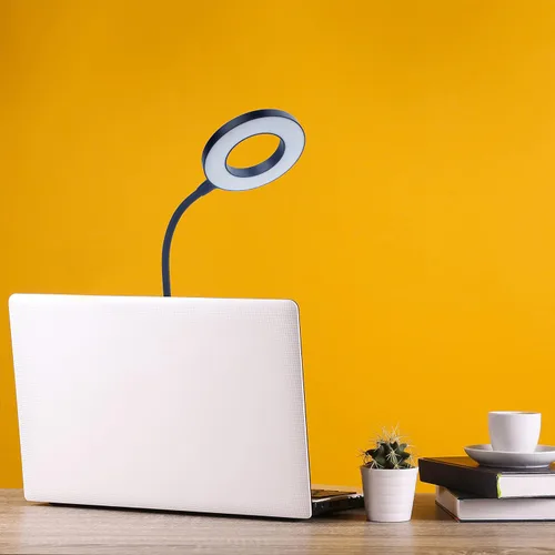 Vista 7 de Newhouse Lighting Zlata - Lámpara de escritorio de oficina con 21 LED y puerto USB, con 21 luces LED y puerto USB, carga inalámbrica