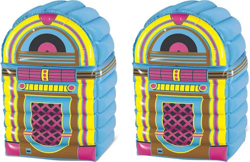 Vista 9 de Beistle Enfriador inflable - Decoraciones de fiesta de los años 50 y 80, contenedores de bebidas, enfriador de bebidas, decoraciones temáticas