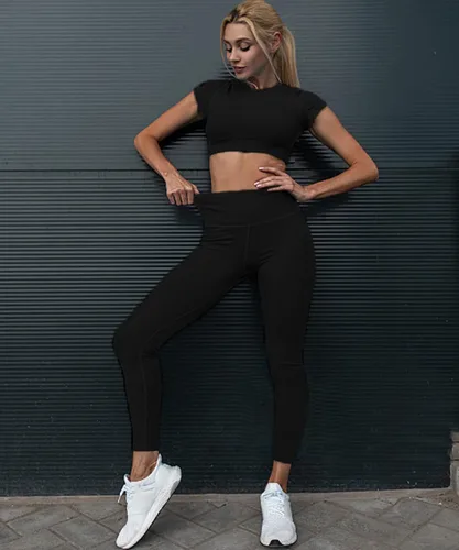 Vista 2 de TMKOTOKRA High Waisted Workout Leggings for Women Tummy Control Butt Lifting Compression Leggings Soft Yoga Pants Black