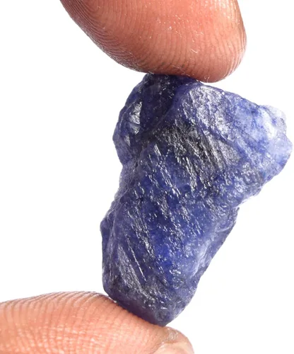 Vista 2 de GEMHUB A Zafiro azul de calidad 2250 quilates con certificación Crsytal rugosa Piedra preciosa Zafiro mejorado