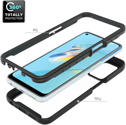 Vista 2 de Funda para Oppo A54 4G, anticaídas y absorción de golpes para Oppo A54 4G CPH2239, color negro