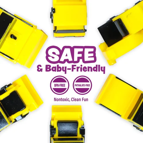 Vista 6 de Tub Works® Construction™ Trucks - Juguetes de baño sin moho, paquete de 6 Diseño de juguetes de baño sellados y sin agujeros que mantiene