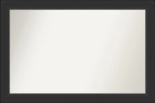 Vista 226 de Amanti Art Espejo personalizado, espejo de baño negro Astor, espejo de pared o espejo de tocador de baño sobre el fregadero (25 x 25 pulgadas)