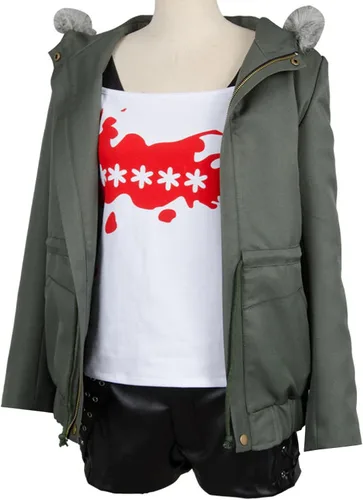 Vista 2 de Ya-cos Futaba Sakura - Disfraz de cosplay casual, abrigo, chaqueta, camisa, camiseta
