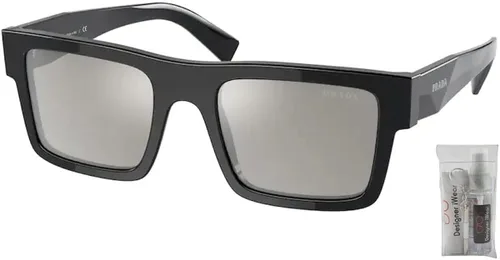Vista 2 de Prada PR19WS Rectangle Sunglasses for Men BUNDLE With Designer iWear Complimentary Eyewear Kit