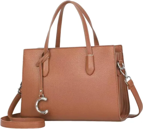 Vista 8 de NICOLE & DORIS Bolsos de mujer elegantes con asa superior para mujer, bolsos de hombro de piel sintética impermeable