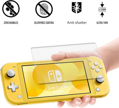 Vista 2 de ECHZOVE Protector de pantalla de vidrio templado compatible con Nintendo Switch Lite - 2 paquetes