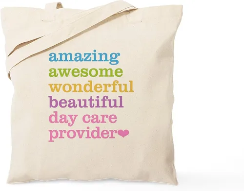 Vista 13 de CafePress Proveedor de cuidado de día Bolso de asas de lona natural, bolso de compras de tela, Caqui