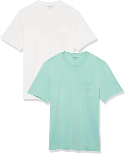Vista 28 de Amazon Essentials Men's Short-Sleeve Crewneck Pocket T-Shirts, Pack of 2