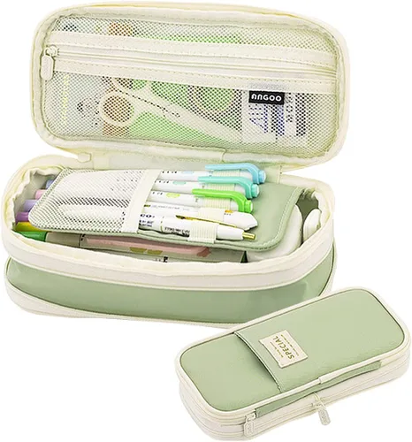 Vista 9 de Estuche para lápices de gran capacidad para oficina, gran almacenamiento, bolsa de alta capacidad, organizador para oficina, caja de viaje