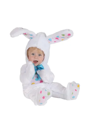 Vista 6 de Disfraz de Bebé Conejito Blanco de Pascua para Infantes Multicolor