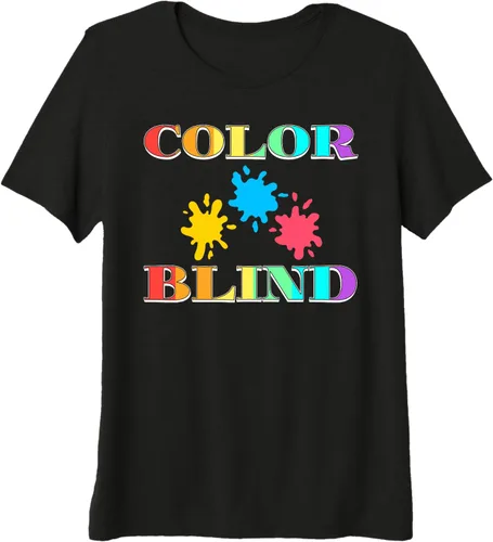Vista 7 de Color Blind Test Funny Glasses Visions Camiseta Premium Negro