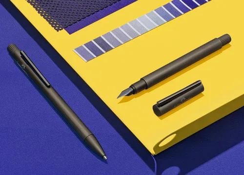 Vista 7 de Faber-Castell Pluma estilográfica NEO Slim, Aluminio Gunmetal - Grueso