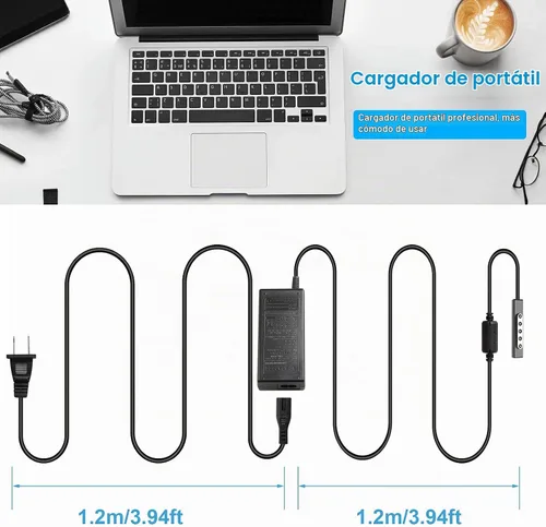 Vista 3 de Cargador adaptador de CA de 48 W 12 V 3.58 A para Microsoft Surface Pro 2 Surface Pro 1 Surface RT, no para suface Pro5 Pro4 Pro3 GO GO2 GO3