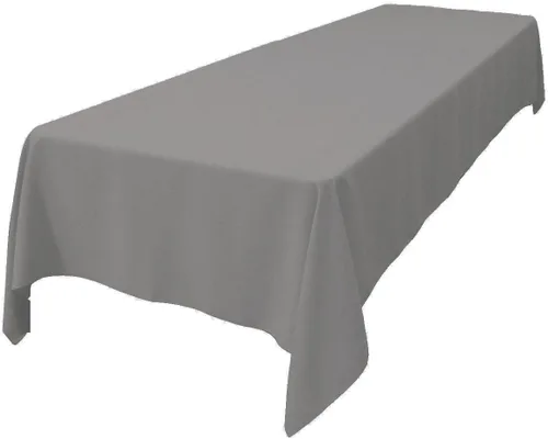 Vista 117 de LA Linen Mantel rectangular lavable de popelín de poliéster, resistente a las manchas y a las arrugas, cubierta de mesa 60x84, mantel de tela