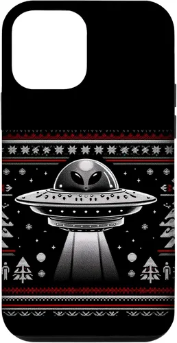 Vista 16 de Lindo alienígena OVNI Navidad Ugly Sweater Pijamas Caso para iPhone 16