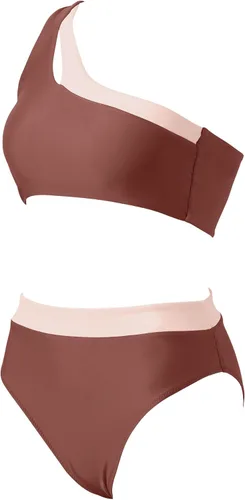 Vista 33 de MOOSLOVER Traje de baño de dos piezas con corte alto y cintura alta para mujer