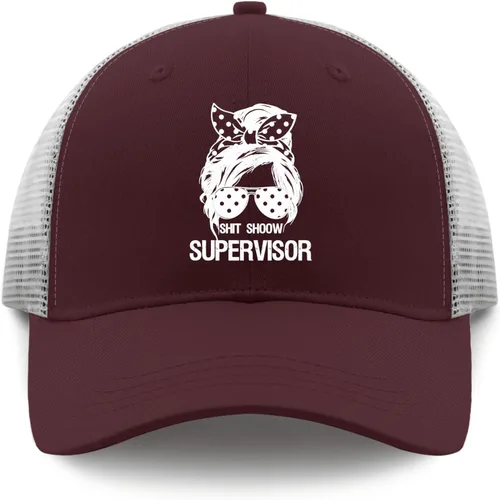 Vista 9 de Caps Shit Shoow Supervisor Dad Hats, Vintage Caps for Women