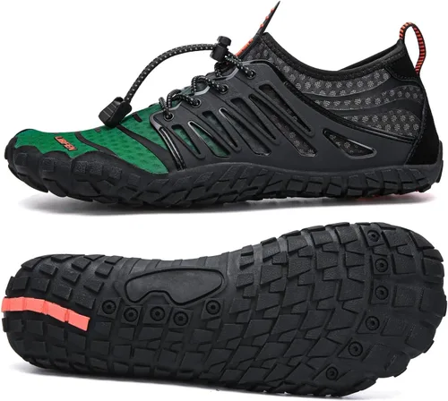 Vista 25 de UBFEN Zapatos acuáticos para natación, para hombre y mujer, para deportes de playa, secado rápido, descalzos para navegación, pesca, buceo, surf