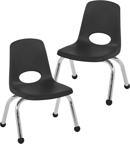 Vista 11 de FDP 15407-BL - Silla escolar apilable de 8 pulgadas con deslizadores de Azul