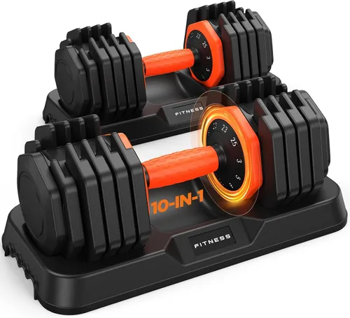 Vista 11 de 2026 FDB2 Updated Adjustable Dumbbell Set of 2, 5-in-1/10-in-1 Weights Dumbbell Set with Storage Box, 25lbs/55lbs Adjustable Weights with Anti-slip